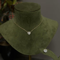 Elara Solitaire Necklace - 1 ct Heart