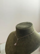 Luna Emerald Drop Diamond Necklace