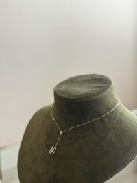 Luna Emerald Drop Diamond Necklace