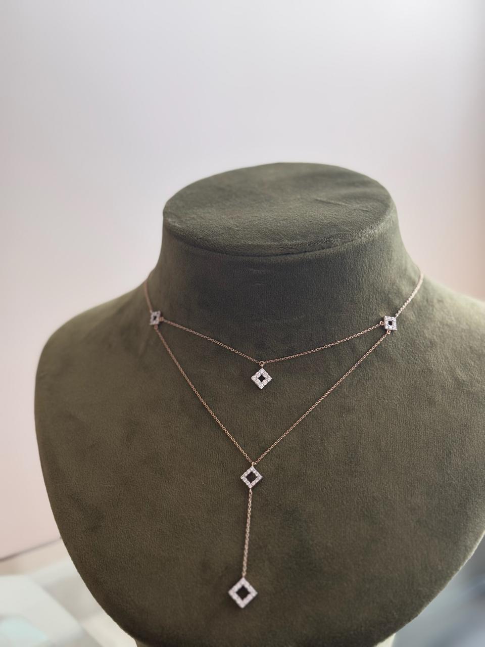 Cascade Frame Layered Necklace