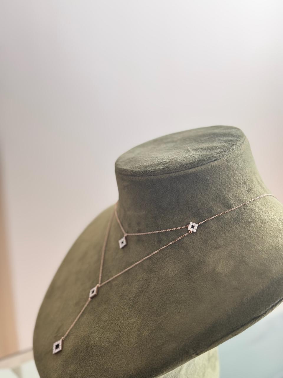 Cascade Frame Layered Necklace