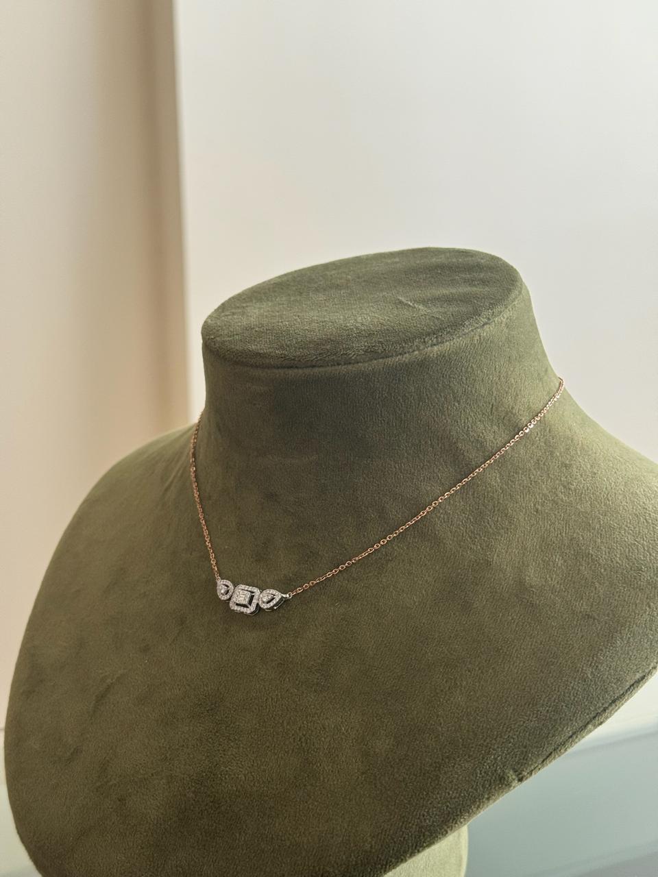 Cluster Halo Diamond Necklace