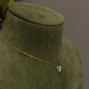 Elara Solitaire Necklace - 1 ct Heart