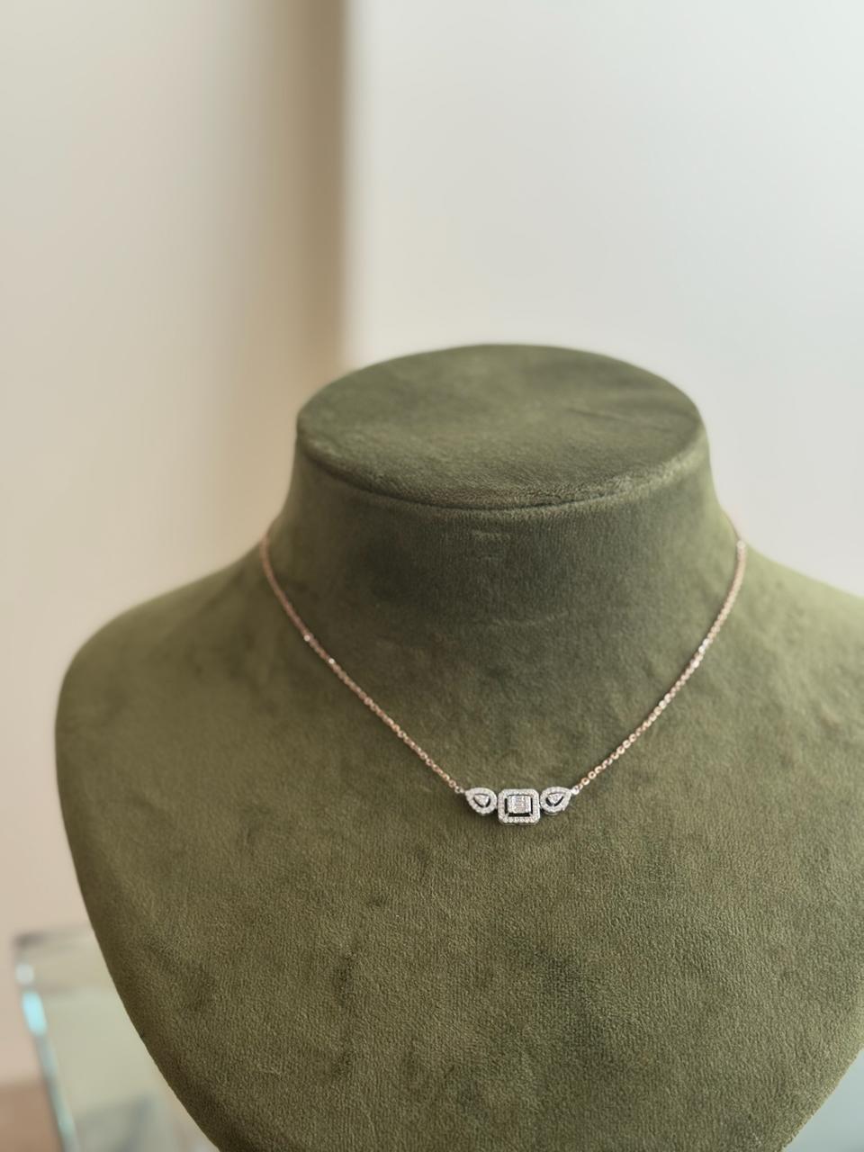 Cluster Halo Diamond Necklace