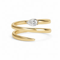 Entwined Pear Ring