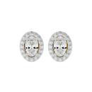 Oval Halo Studs - Basket Setting