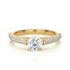Ribbon Pave Ring - 0.5 cts round