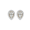 0.5 ct Pear halo studs - Basket Setting