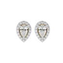 0.5 ct Pear halo studs - Basket Setting