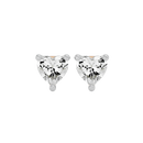 0.5 ct Heart studs - Basket setting