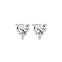 0.5 ct Heart studs - Basket setting