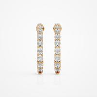 Oval eternity hoops