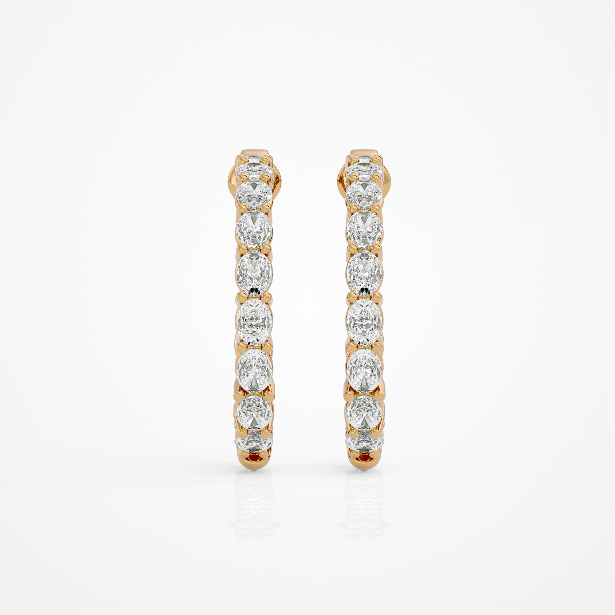 Oval eternity hoops
