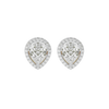 4 ct Pear halo studs - Basket setting