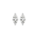 0.5 ct Marquise studs - Basket Setting