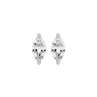0.5 ct Marquise studs - Basket Setting