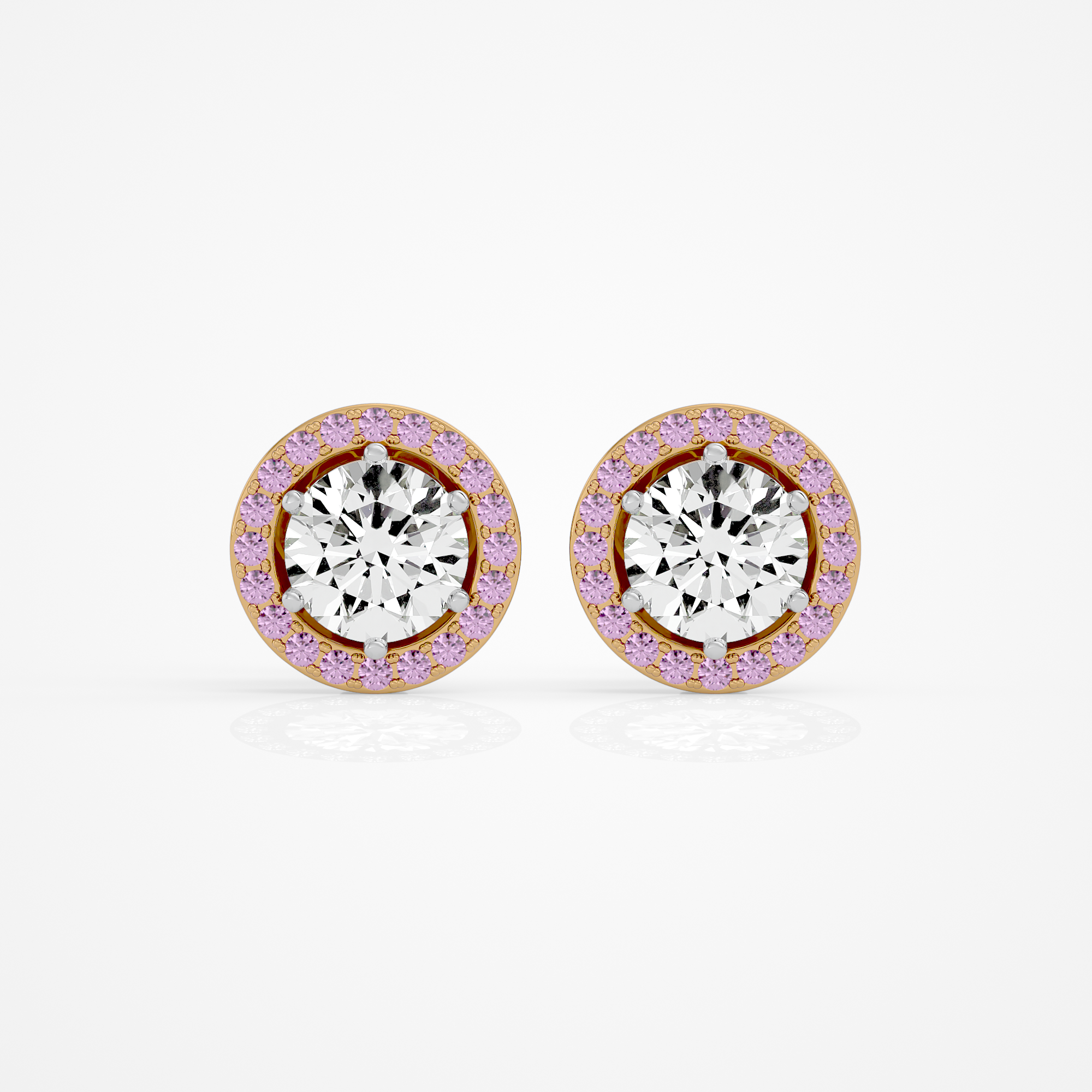 Amora Round Studs - 2.4 Round