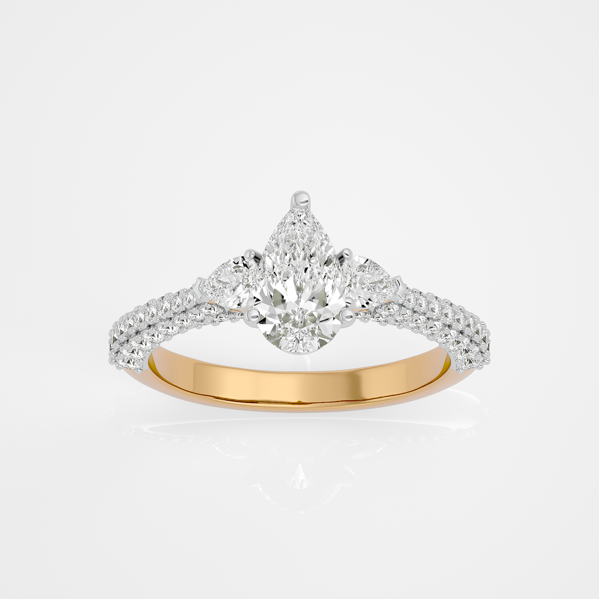 Serene Dewdrop Ring - 1.9 ct Pear