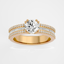 Round with baguettes - 1.5 ct round