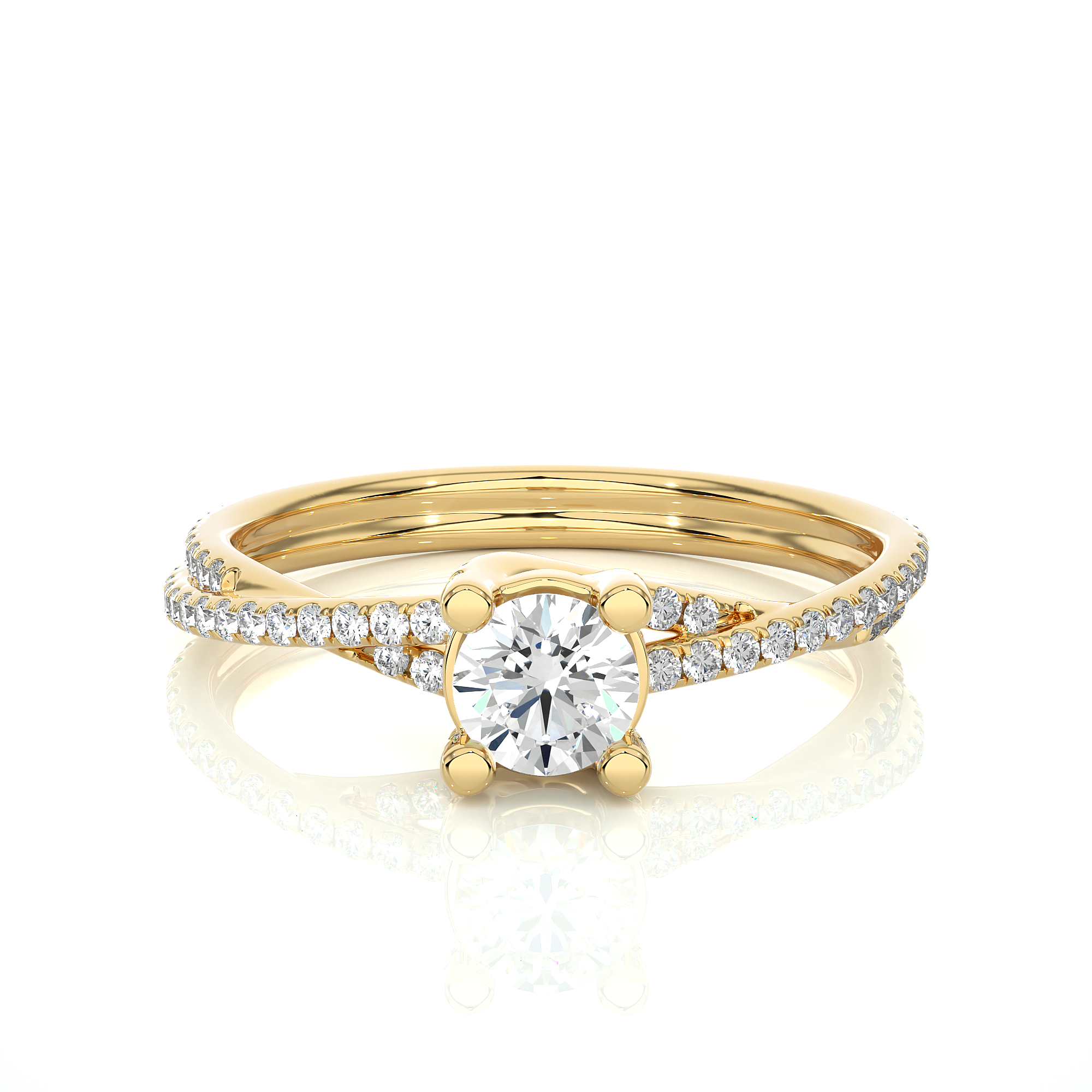 Aaravi Ring - 0.4 ct round