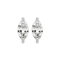1 ct Marquise studs - Basket setting