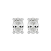 1 ct Oval studs - Basket setting