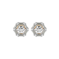 2 ct Infinite glow studs - Basket setting