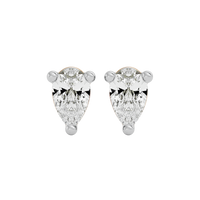 0.5 ct Pear studs - Basket setting