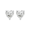 1 ct Heart studs - Basket setting
