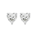 1 ct Heart studs - Basket setting