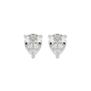 4 ct Pear studs - Basket setting