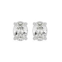 2 ct Oval studs - Basket setting
