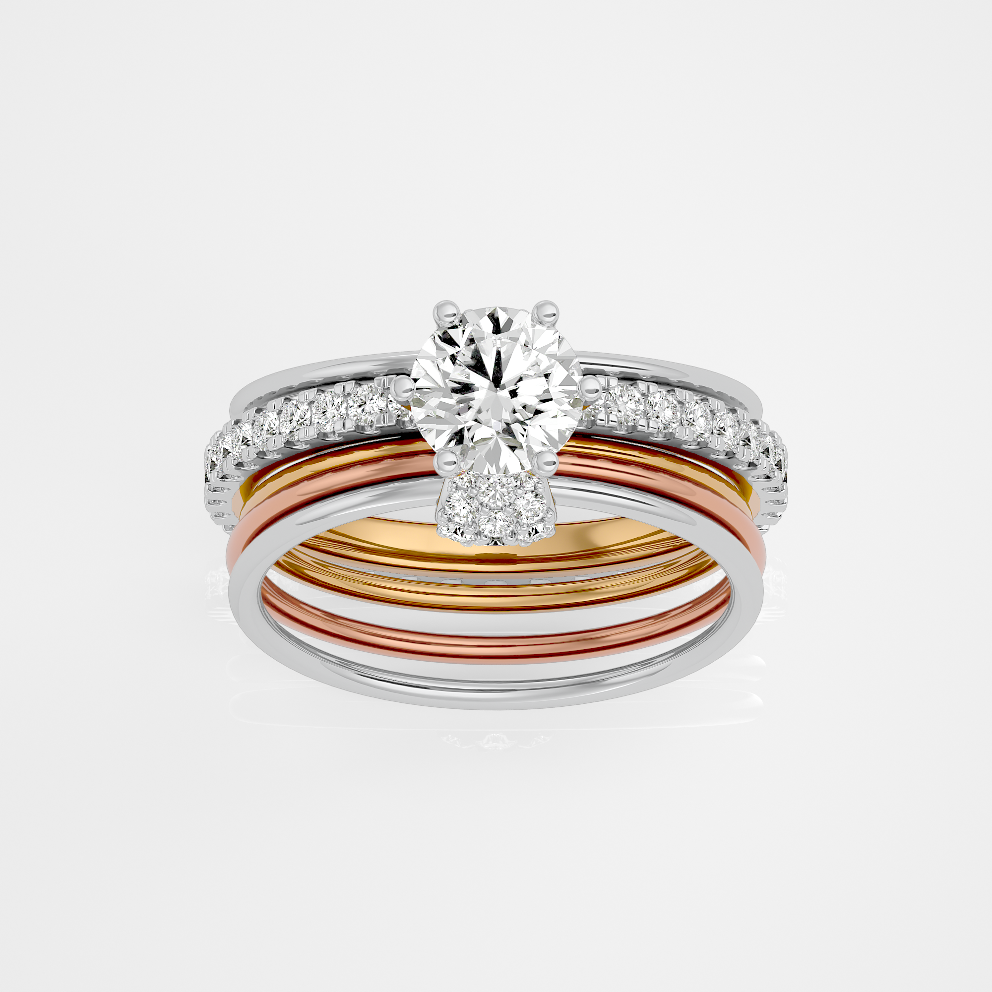 Trinity Spark Ring - 1 ct Round