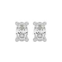 0.5 cts Oval studs - Basket Setting