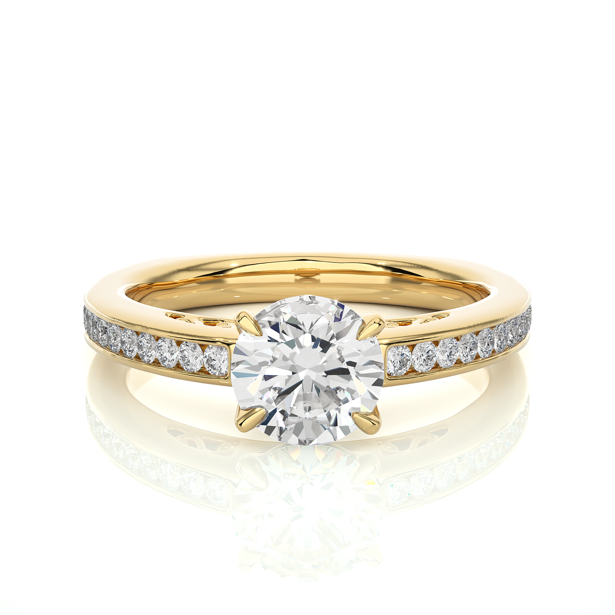 Aura Cascade Ring - 1 ct round