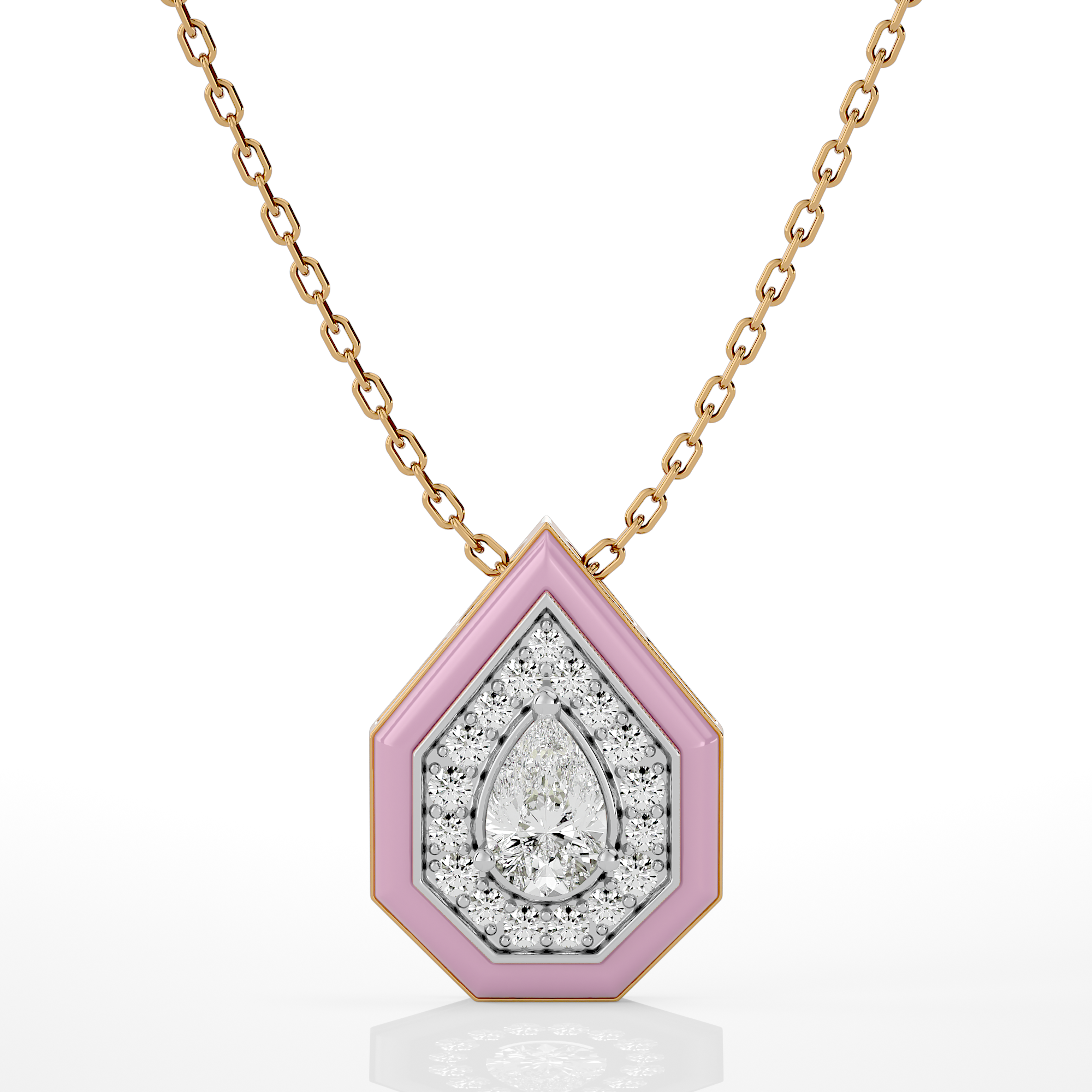 Pink Pear Pendant