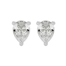 2 ct Pear Studs - Basket setting