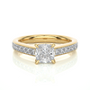 Cushion Cascade Ring - 1.1 ct cushion