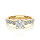 Cushion Cascade Ring - 1.1 ct cushion