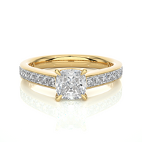 Cushion Cascade Ring - 1.1 ct cushion