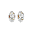 2 ct Marquise halo studs - Basket setting