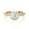 Halo Cascade Ring - 0.6 ct round