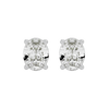4 ct Oval studs - Basket setting
