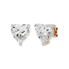 Heart studs - Basket setting