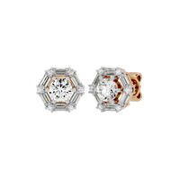 2 ct Infinite glow studs - Basket setting