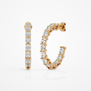 Oval eternity hoops