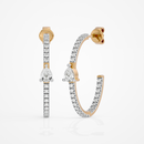 Pear Charm Hoops