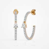 Pear Charm Hoops