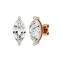 2 ct Marquise studs - Basket setting