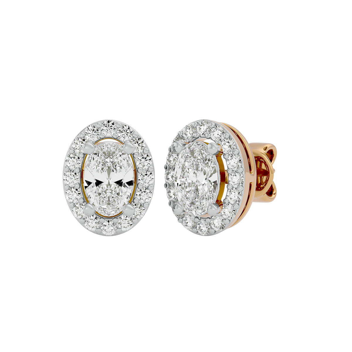 0.5ct each / Yellow Gold / 9 kt